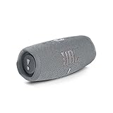 JBL Charge 5 Bluetooth-Lautsprecher in Grau –...