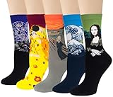 Chalier Cozy 4 Paar Lustige Kunst Socken Damen...