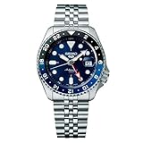 Seiko 5 Sports Herrenuhr Automatik GMT Stahl/Blau...