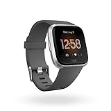 Fitbit Unisex-Adult FB415SRGY Versa Lite Smartwatch,...