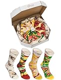 Rainbow Socks - Damen Herren Pizza Socken Box Mix...