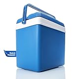 BigDean Kühlbox 24 Liter blau/weiß - Isolierbox mit...