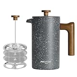 Poliviar French Press 1 Liter/8 Tassen,...