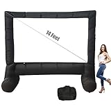 JNYB Aufblasbare Film-Leinwand 4,3 m, 16: 9 HD Portable...