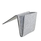 Kikkerland Bedside Betttasche, Stoff, Grau, 22x 28.2X 4