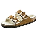 Birkenstock Classic Damen Arizona Lammfell Pantoletten,...