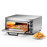 Pizza-Backofen 2000W mit Cordierit Stein für Pizza wie...