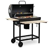 BBQ-Toro Holzkohle Grillwagen mit Deckel | Ø 80 x (L)...