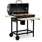 BBQ-Toro Holzkohle Grillwagen mit Deckel | Ø 80 x (L)...