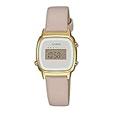 Casio Damen Digital Quarz Uhr mit Echtes Leder Armband...