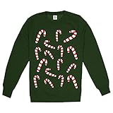 GAME ON Herren Candy Cane Sweatshirt, Grün (Bottle...