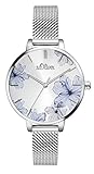 s.Oliver Damen Analog Quarz Armbanduhr mit...