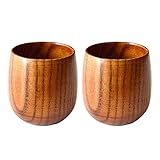 Amaoma 2Pcs Natürliche Holztasse Jujube Holzbecher...