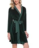 UNibelle Kimono Robe Damen Long Bademantel Flanell...