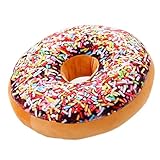 Nunubee rundes Donut-Kissen, Plüsch, Zierkissen für...