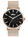 s.Oliver Damen Analog Quarz Armbanduhr mit...