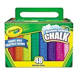Washable Sidewalk Chalk, 48 Assorted Bright Colors by...