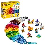 LEGO Classic Kreativ-Bauset mit durchsichtigen Steinen,...