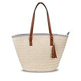 MaoXinTek Stroh Handtasche, Sommer Strand Tasche Damen...