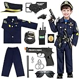 INNOCHEER Polizei Kostüm Kinder, Polizei Spielzeug...