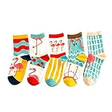 5 Paar Damen Baumwolle Bunt süß Katze Socken (Stil 5)