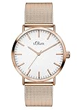 s.Oliver Damen Analog Quarz Armbanduhr mit...