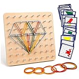 Homealexa Holz Geoboard-Set Geometriebrett Montessori...