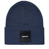 Replay Unisex Mütze mit Logo, Dk Blue 499 (Blau),...