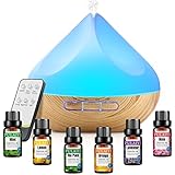 500ML Aroma Diffuser, Diffuser mit 6x10ml Diffuser...