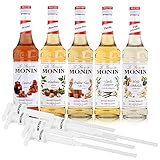 MONIN-SET Café 5+5 - 5x Kaffee Sirup + 5x Pumpen -...