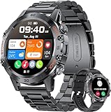 LIGE Smartwatch Herren mit Metallband, 1,39 Zoll...