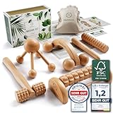 HELDSON® Premium Massage Set Holz [6 Teile] FSC®100%...