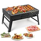 Holzkohlegrills Tragbarer Grill Edelstahl Holzkohle...