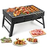 Holzkohlegrills Tragbarer Grill Edelstahl Holzkohle...