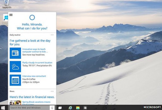 Digitalna asistentka Cortana bo dala nove dimenzije uporabi naprav, ki nosijo operacijski sistem Windows 10.