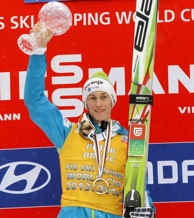 Peter Prevc je imel v Planici leta 2014 obilico razlogov za veselje. Držimo pesti, da bo tako tudi leta 2015.