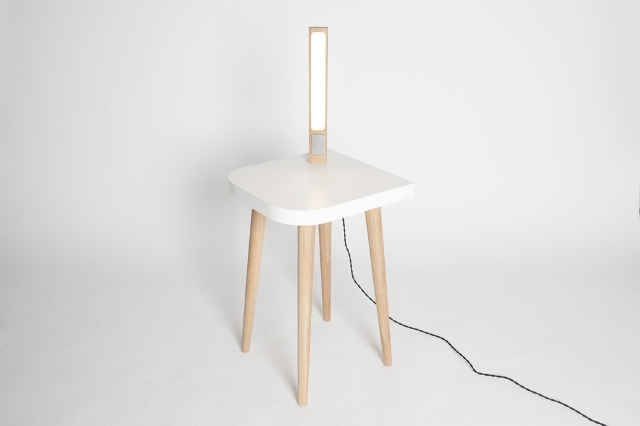 LUX Table: a bedside table with a hidden trump card - a table lamp
