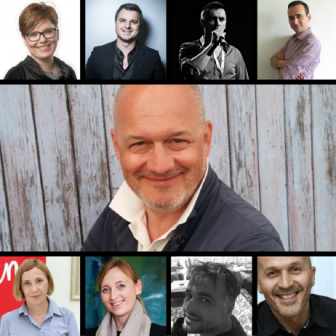 Člani 9-članske žirije Marko Vičič (predsednik), Radovan Aleksić,Damir Ciglar, Filip Dimitrov, Katja Kek, Ksenija Latković Kozarac, Joško Mrndže, Gordana Periškić in Toni Tomašek, ki bo letos ocenjevala dela, prijavljena na tekmovanje Sempler za najboljše medijske strategije leta.