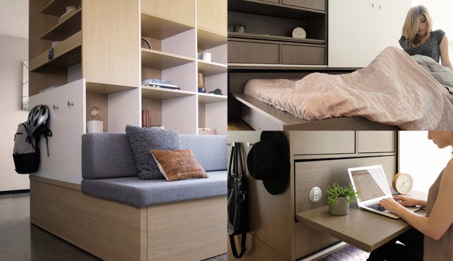 Modularno pohištvo Ori Robotic Furniture.