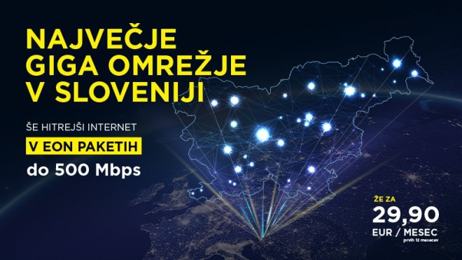 La più grande rete GIGA in Slovenia.