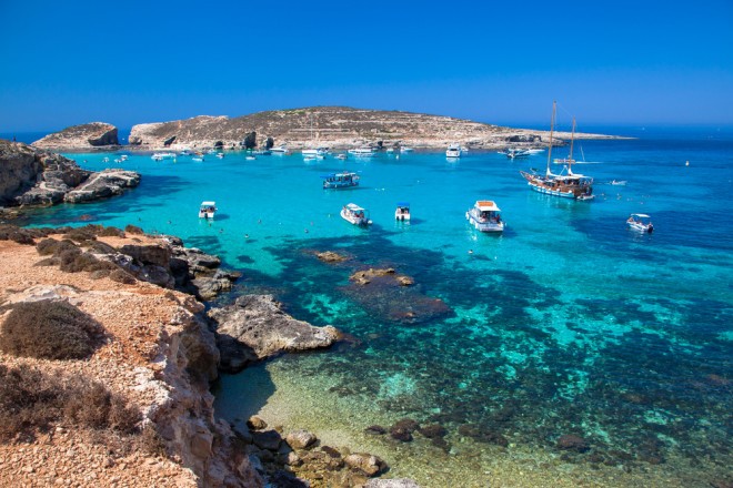 Modra laguna, Comino, Malta